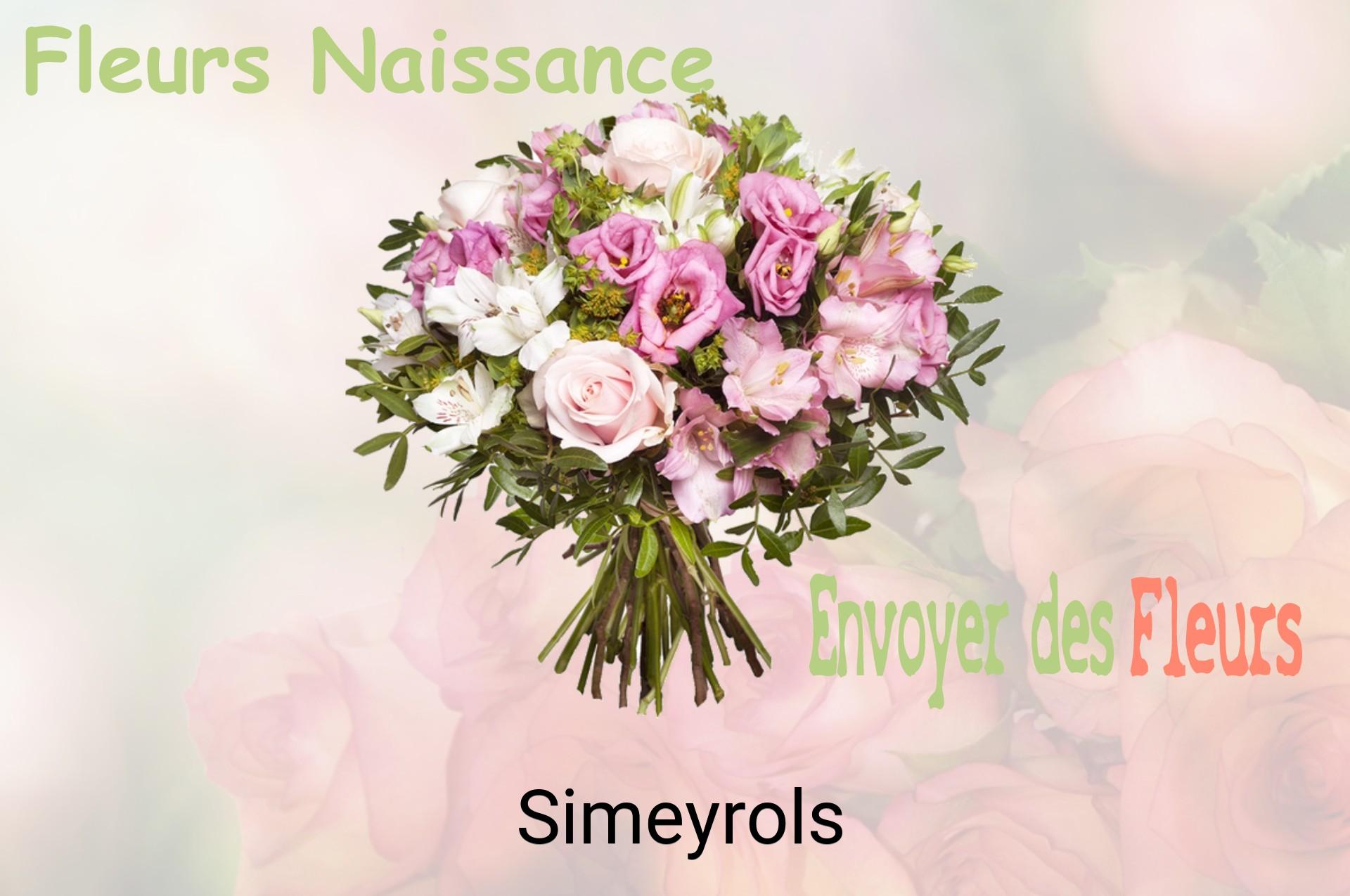 Bouquet de fleurs de naissance livré à Simeyrols