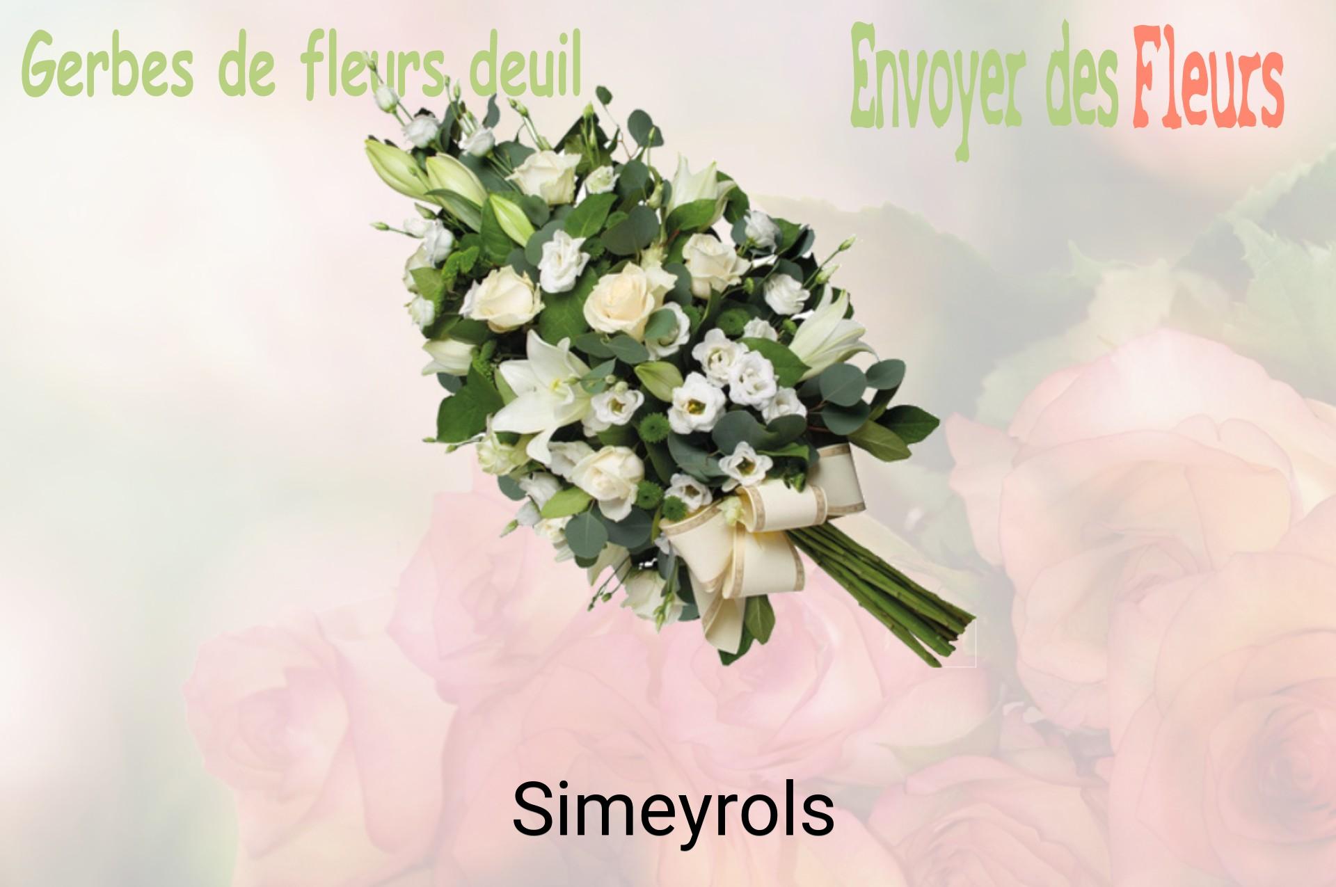Gerbe de fleurs de deuil livrée à Simeyrols